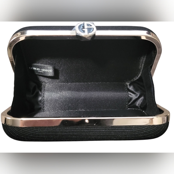 Giorgio Armani Black and Gold Clutch - Picture 5 of 6